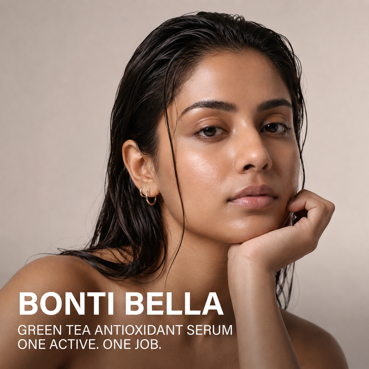 Bonti Bella Green Tea Antioxidant Serum campaign portrait
